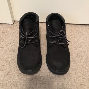 Black timberland ankle boots